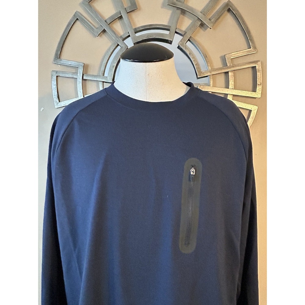 Russell Dri Power 360 Shirt Men Size Large‎ L Training Fit Blue Long Sleeve